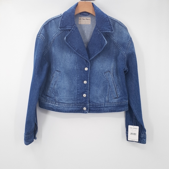 Free People Now or Never Long Sleeve Denim Jacket - Picture 3 of 9